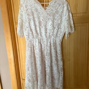 White lace dress